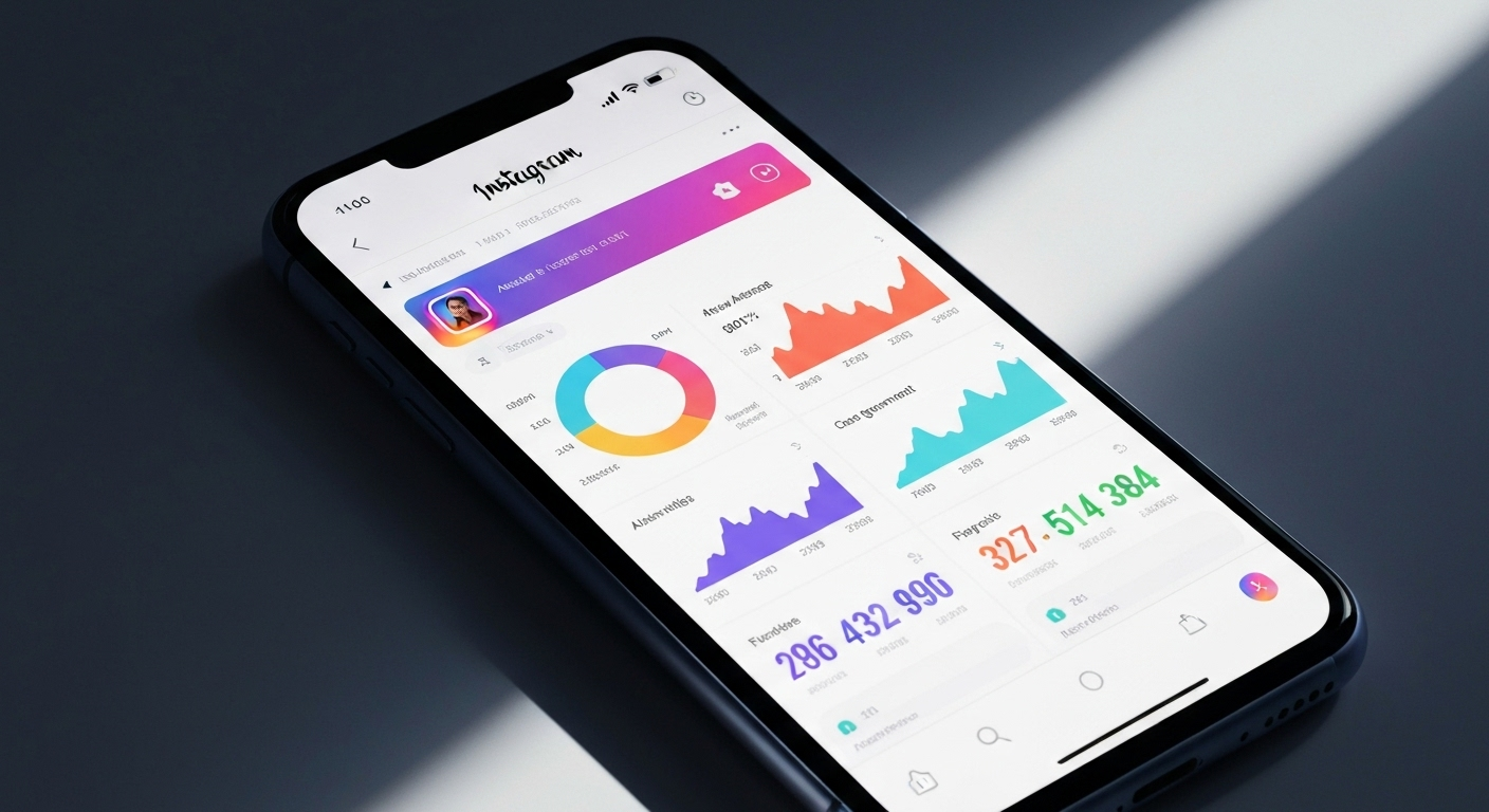 Smartphone with Instagram follower icons